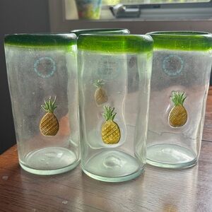 Pineapple Glass Tumblers Set